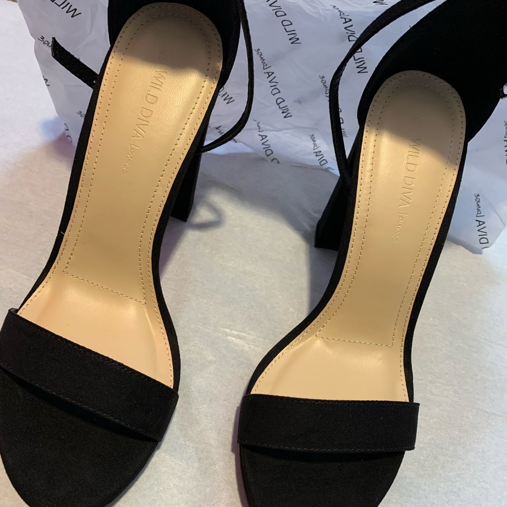 black high heels
